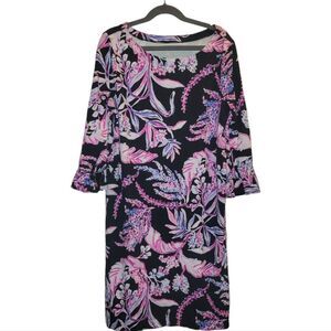 Lilly Pulitzer Mini Sophie Ruffle Dress Onyx Wild Within Girls Size XL 12-14